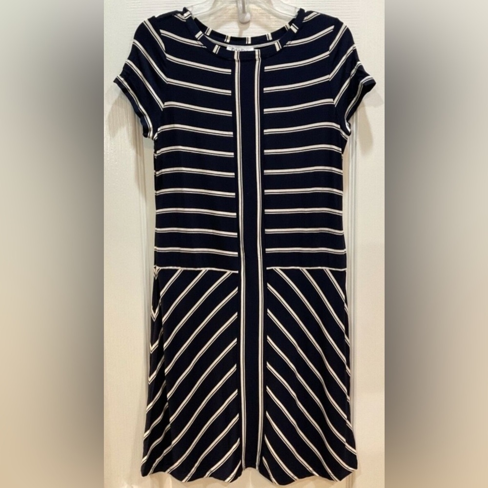 Calvin Klein Navy Striped Women's Dress